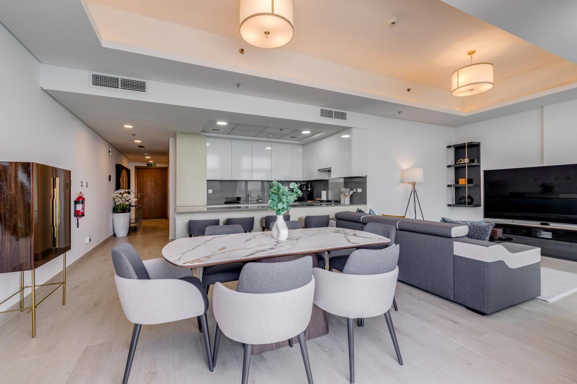 Luxury Azizi Mina Beachfront Apartments Dubai Bagian luar foto